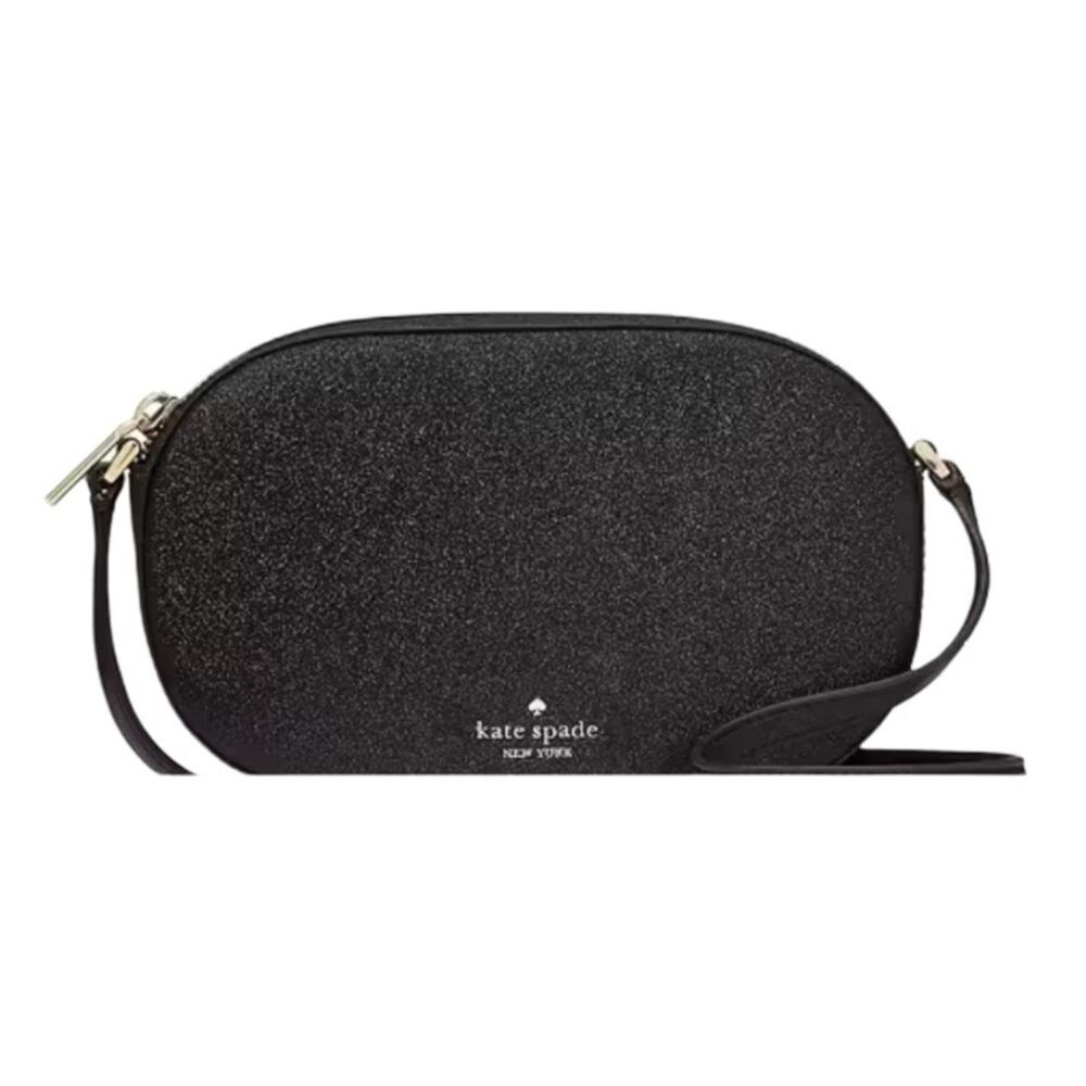 kate spade Glimmer Oval Camera Bag - Black Retail $299 - Picture 4 of 7